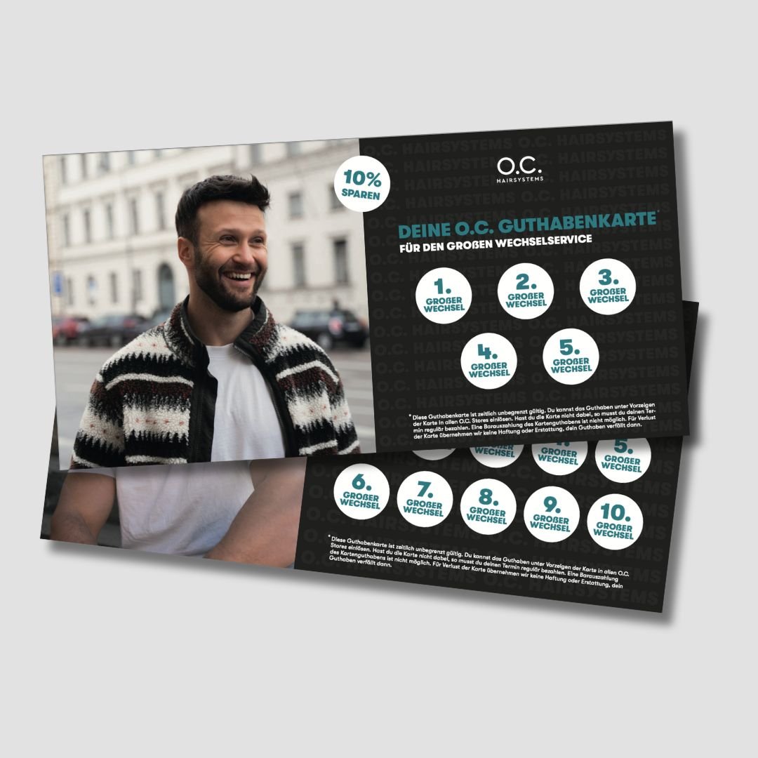 Guthabenkarte "Großer Wechselservice" - O.C. Hairsystems