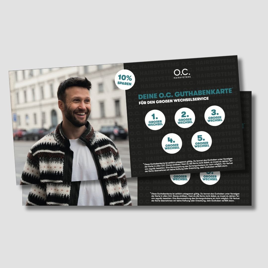 Guthabenkarte "Großer Wechselservice" - O.C. Hairsystems