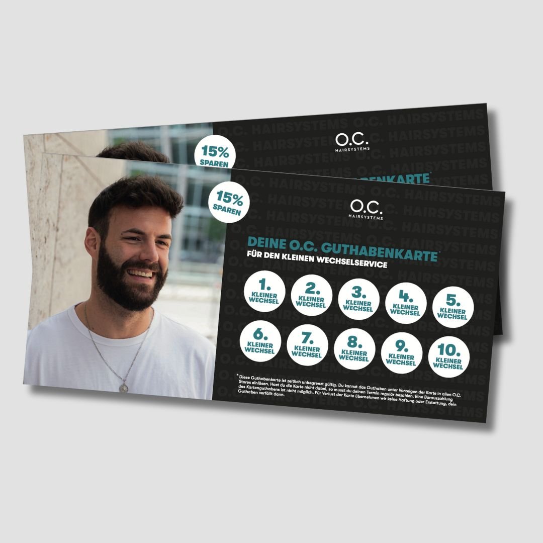 Guthabenkarte "Kleiner Wechselservice" - O.C. Hairsystems