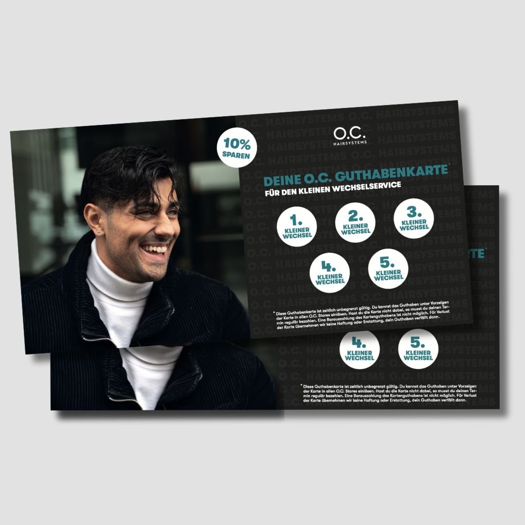 Guthabenkarte "Kleiner Wechselservice" - O.C. Hairsystems