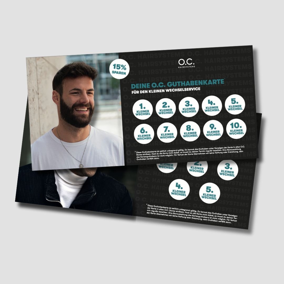 Guthabenkarte "Kleiner Wechselservice" - O.C. Hairsystems
